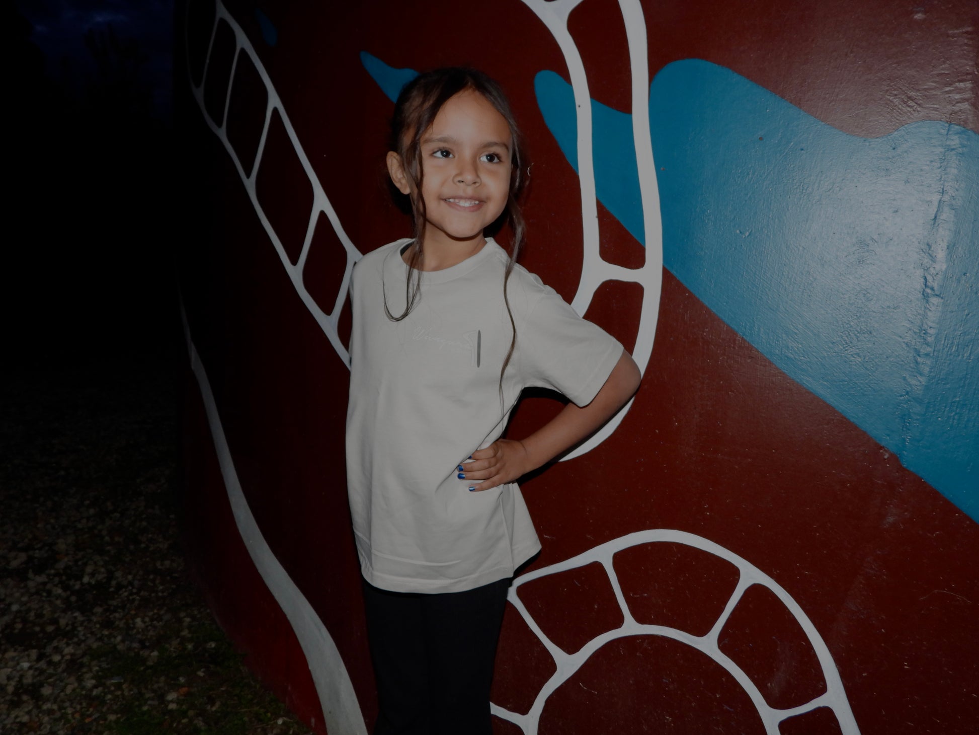 KIDS BERRA KAPPERING TEE (Bone)