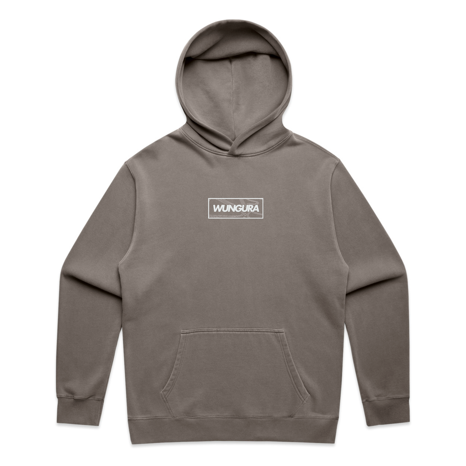 ADULT PLAIN WUNGURA HOODIE (Faded grey)