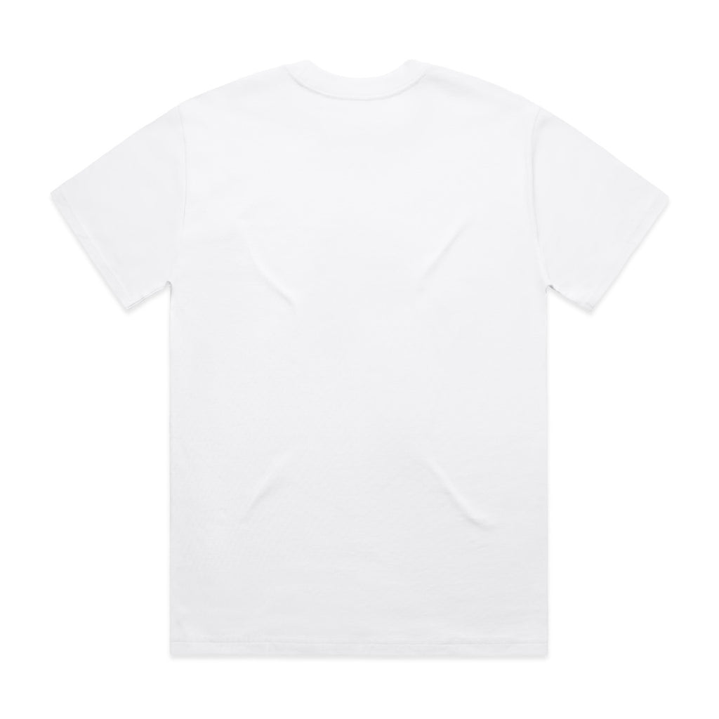 ADULT HEAVY BLACK LOGO PLAIN TEE (White)
