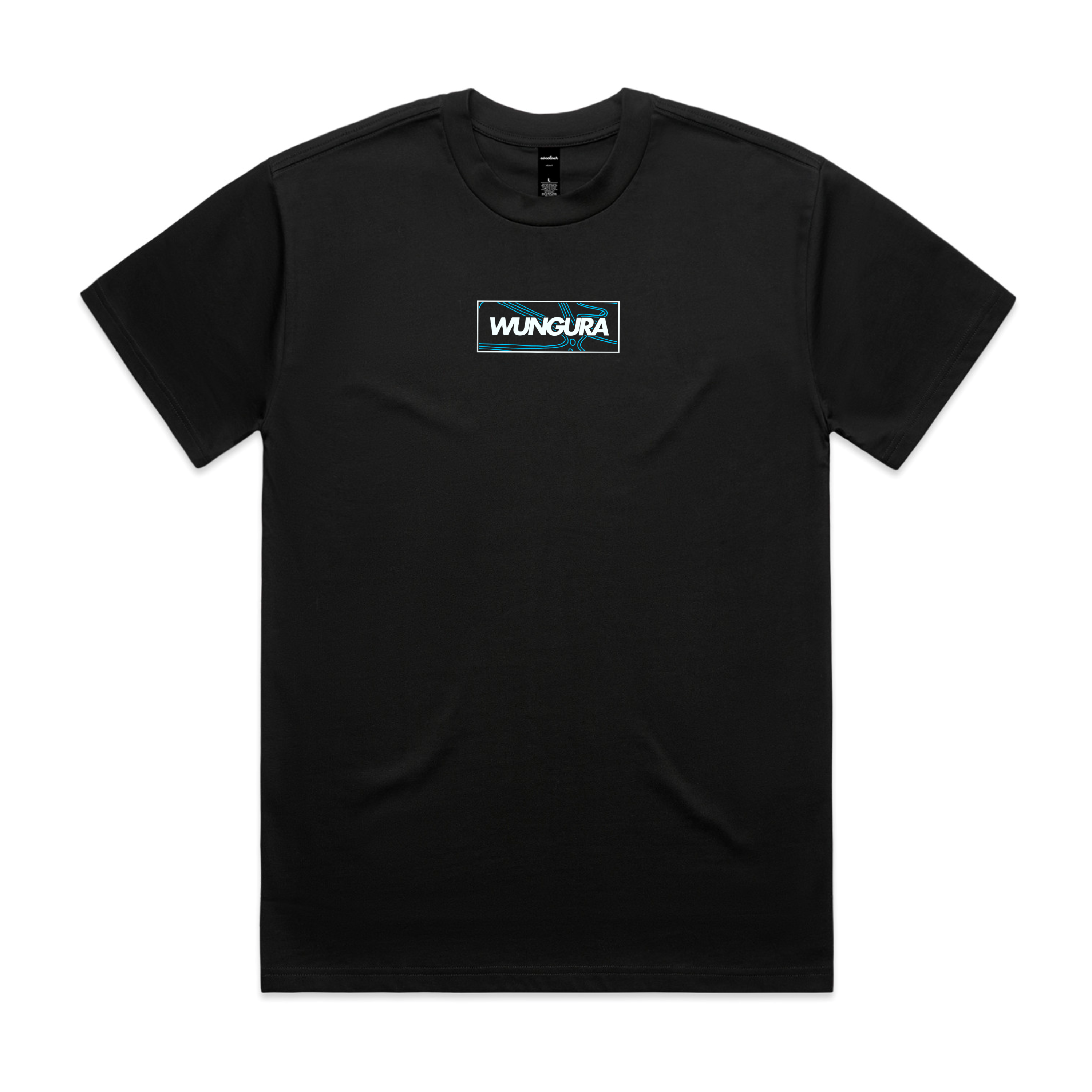 ADULT HEAVY BLUE LOGO PLAIN TEE (Black)