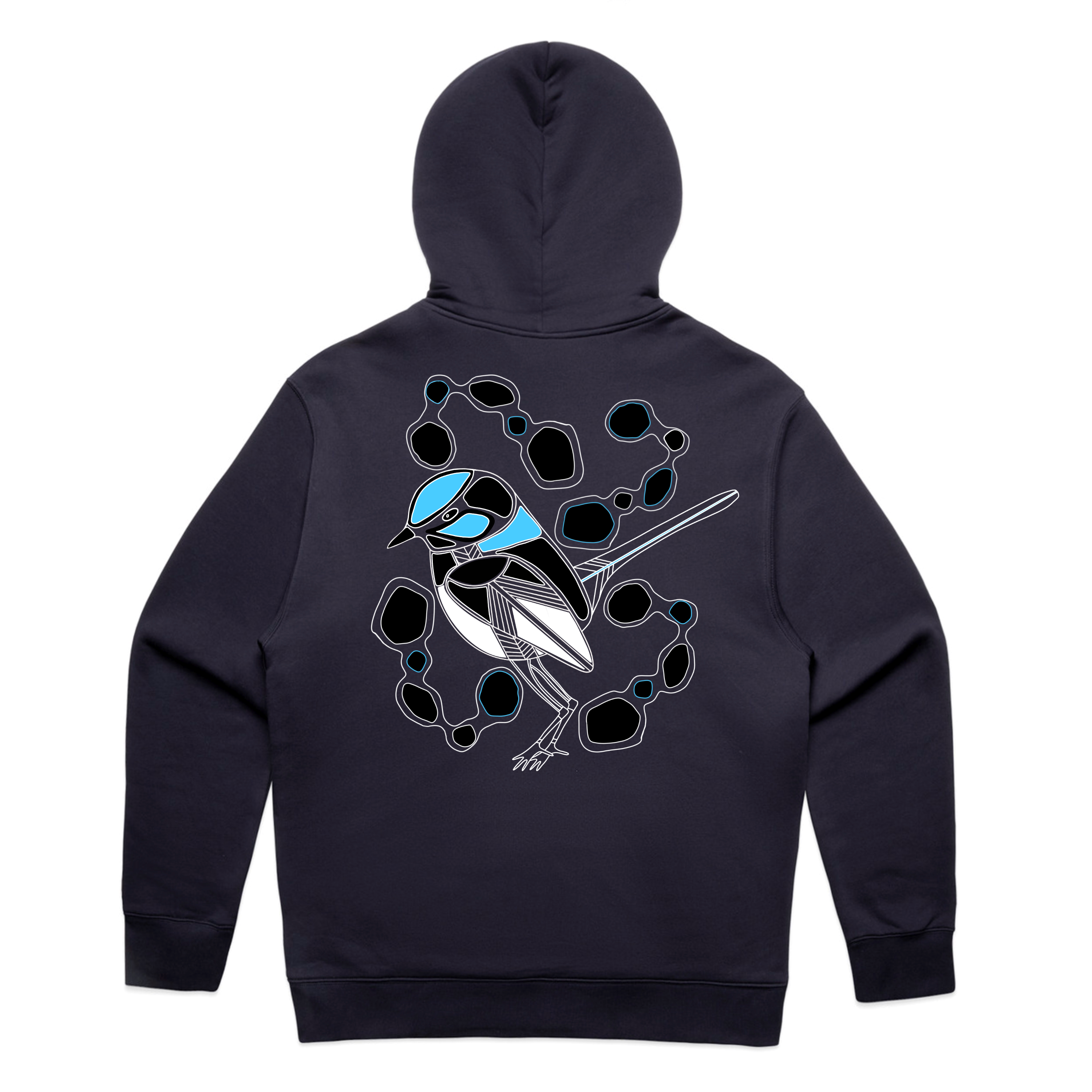 ADULT FAIRY-WREN HOODIE (ink blue)