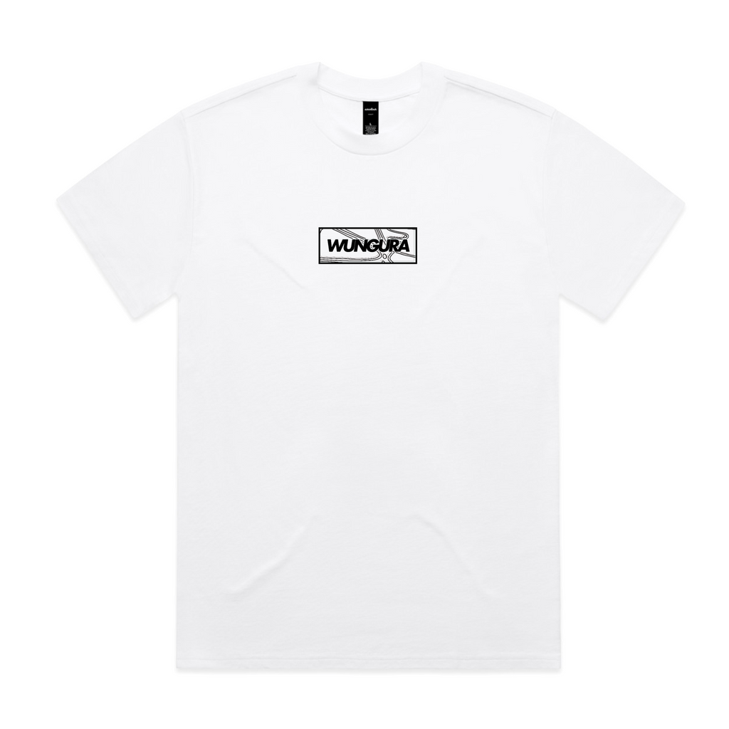 ADULT HEAVY BLACK LOGO PLAIN TEE (White)