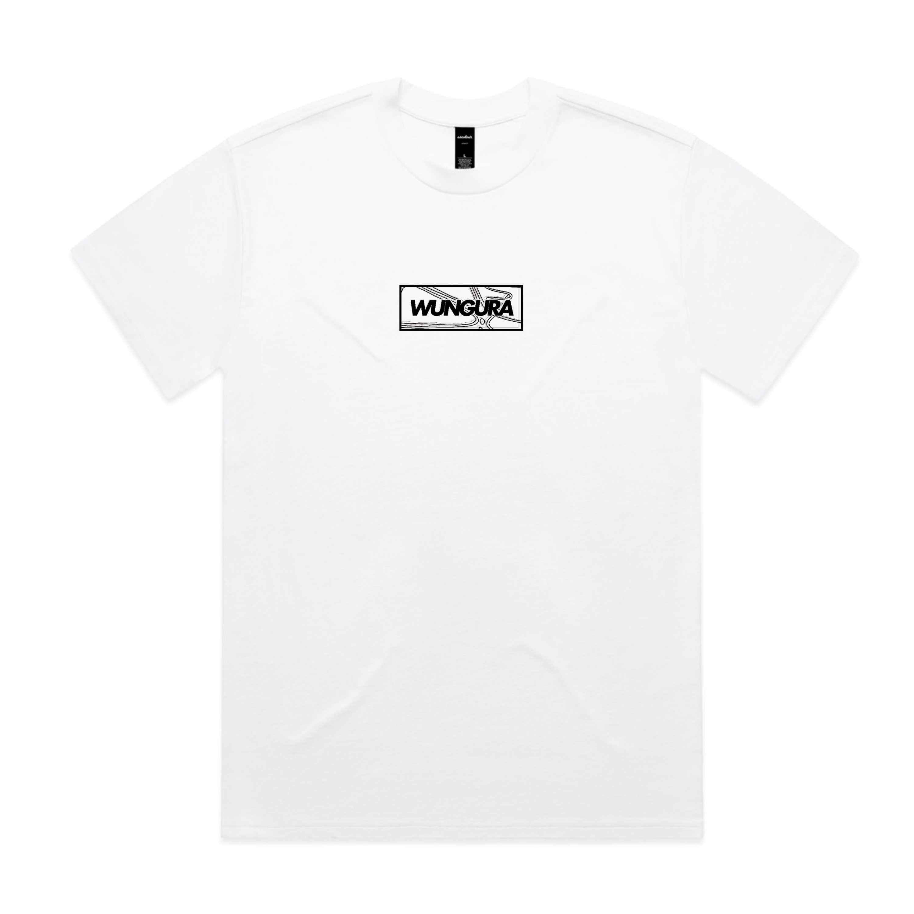 ADULT HEAVY BLACK LOGO PLAIN TEE (White)