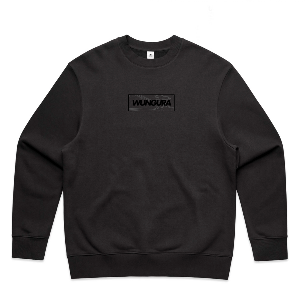 ADULT BLACK LOGO CREW NECK